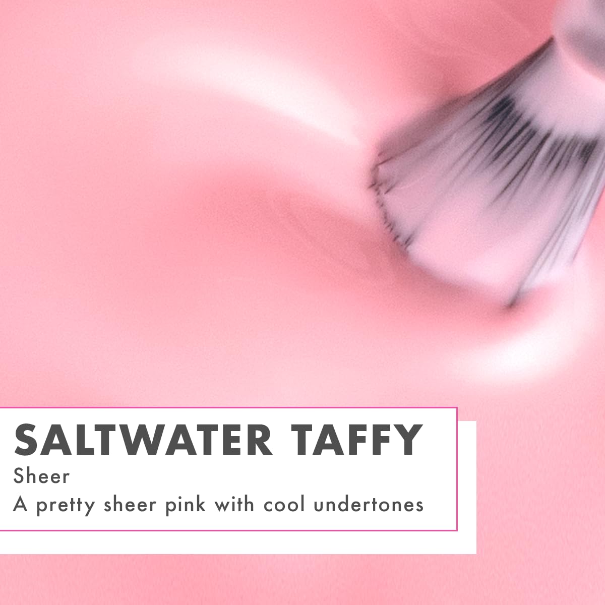 Olive & June swatch stroke on paper displaying sheer pink opacity and streak-free finish