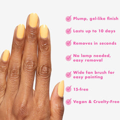 Olive & June swatches on skin showing true color payoff benefit