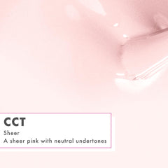 Close-up of Olive & June gel texture highlighting glossy, plump finish benefit