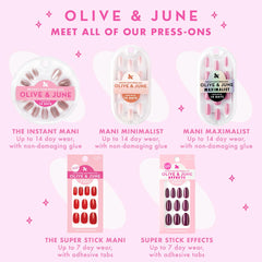 Olive & June scale comparison with ruler to show medium almond length and proportion benefit