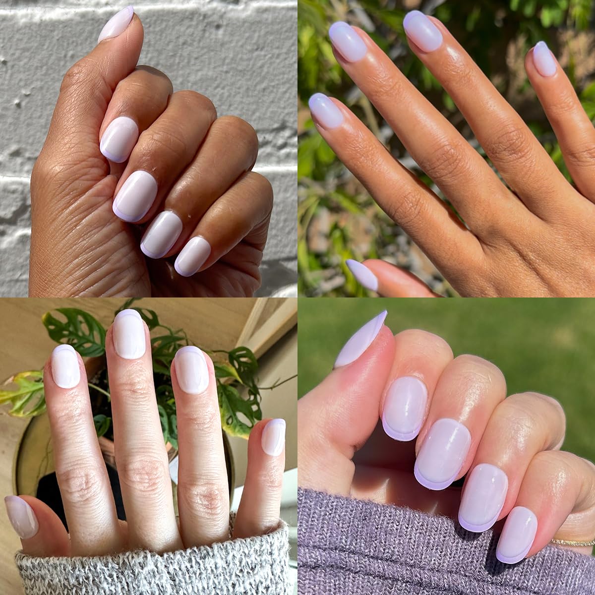 Olive & June nails laid out by size to show 16 sizes for precise, comfortable fit