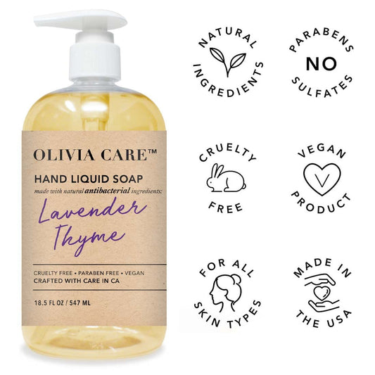 Olivia Care close-up of soap lather showing moisturizing texture benefit