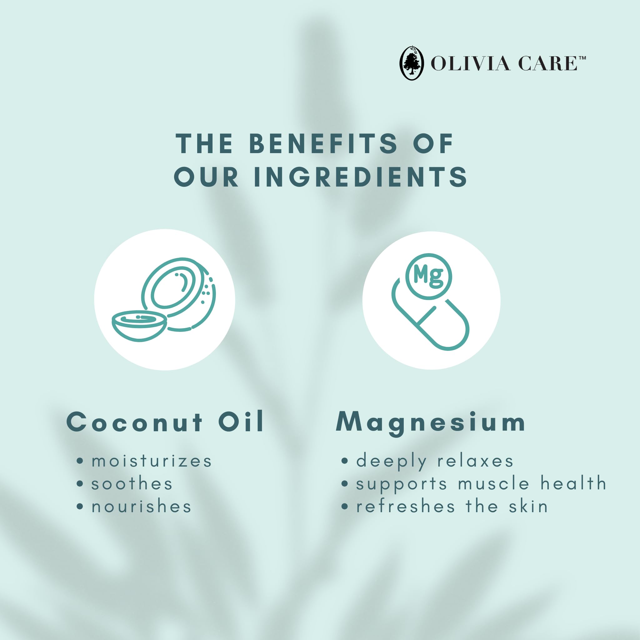 Olivia Care bowl with olive and coconut oils, highlighting natural ingredient sourcing benefit