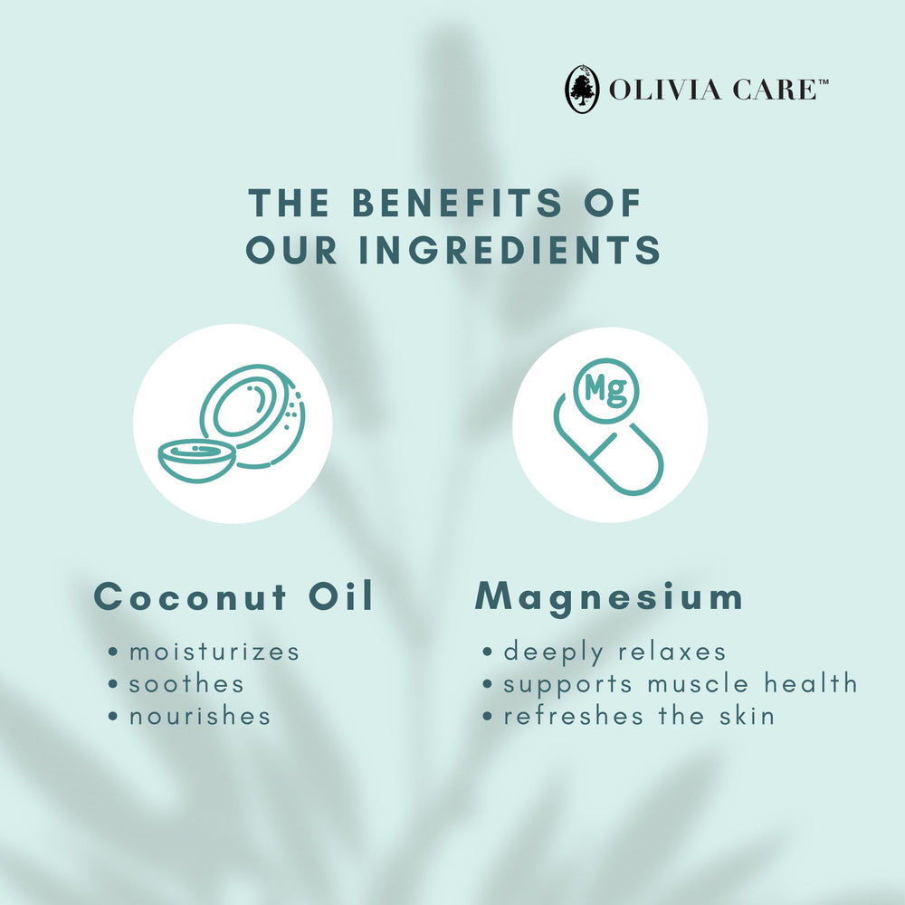 Olivia Care bowl with olive and coconut oils, highlighting natural ingredient sourcing benefit