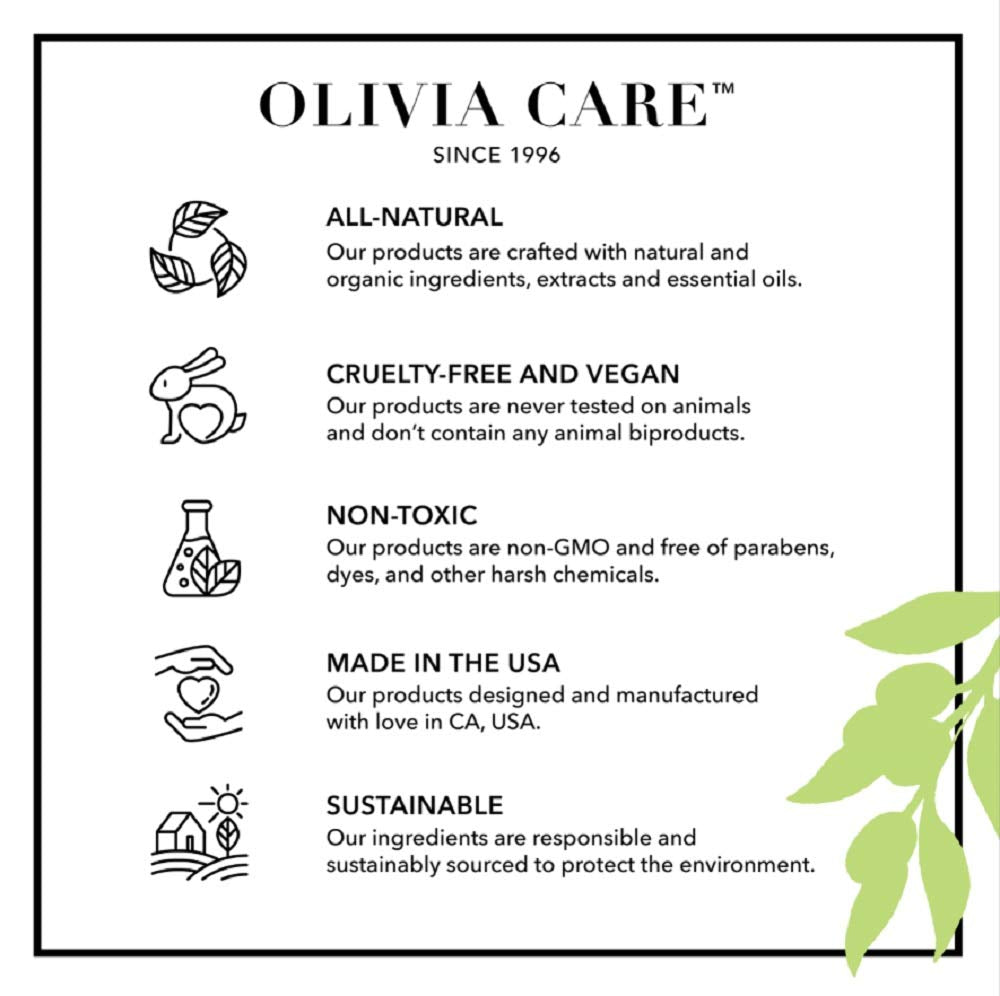 Olivia Care on bathroom counter with plants showing aesthetic and freshness benefit