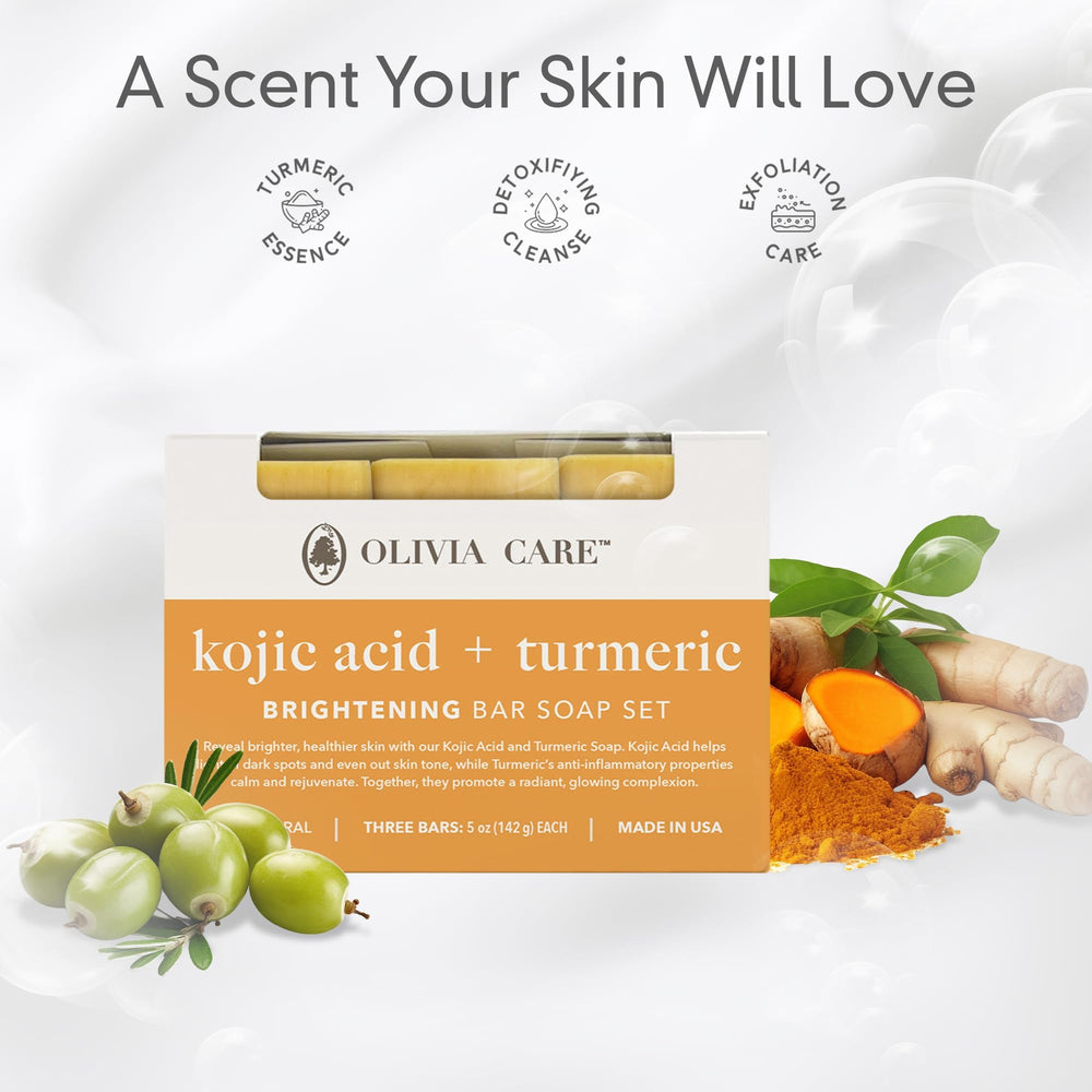 Olivia Care bar in hand showing 5 oz scale and easy handling benefit