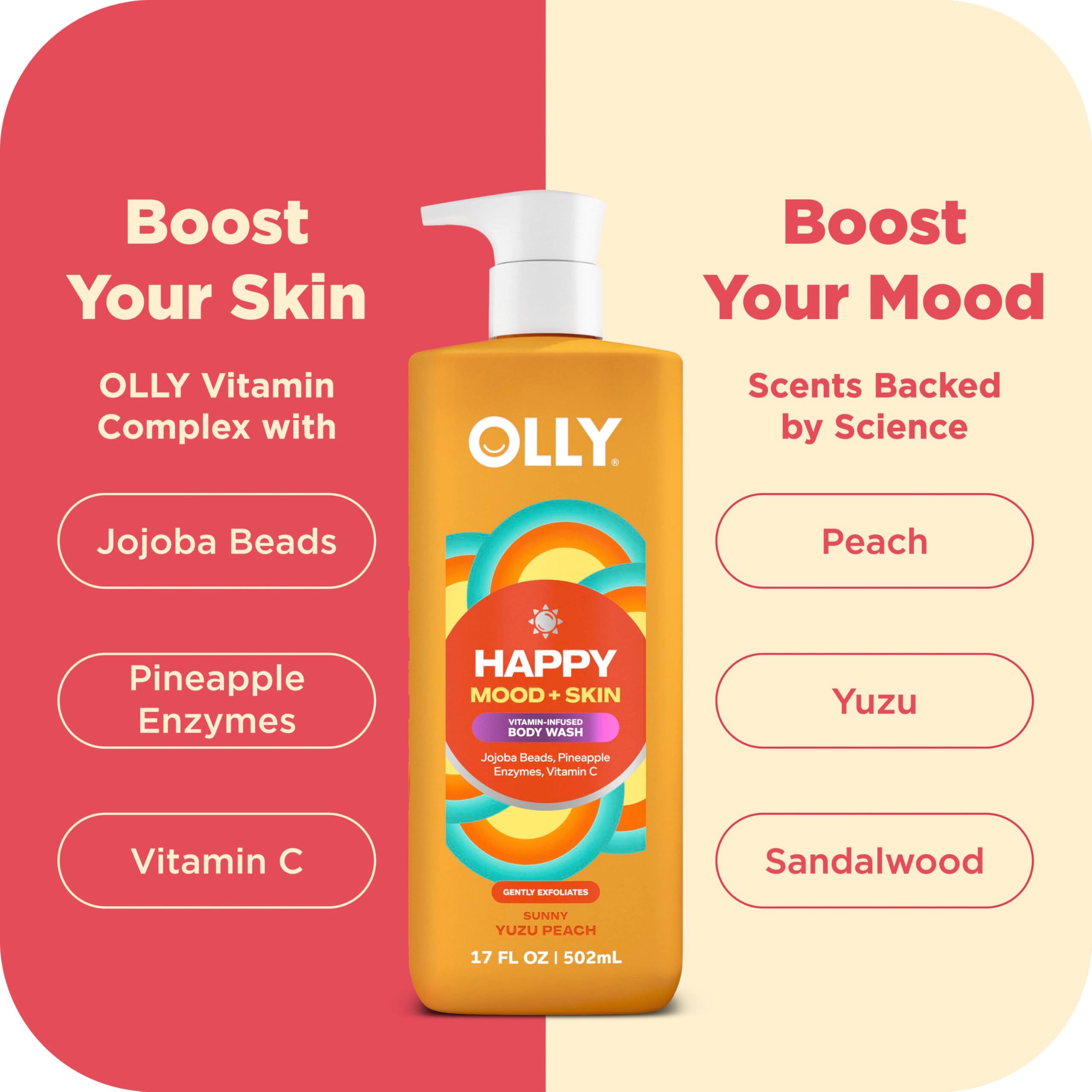 OLLY gel texture on hand demonstrating creamy lather and hydration