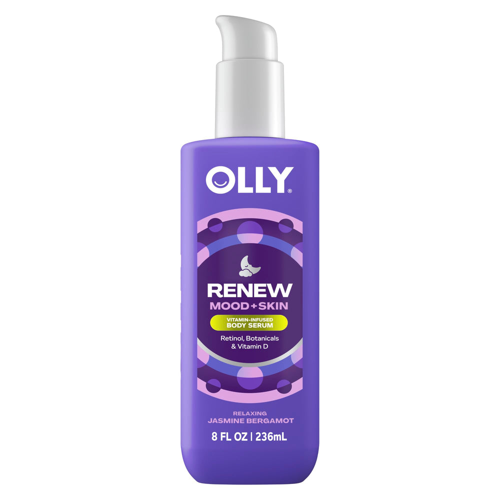 OLLY front bottle showing label and jasmine bergamot scent for calming routine