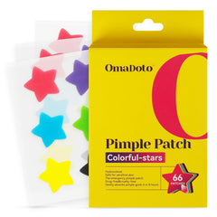 OMADOTO front packaging showing colorful star patches and pack benefit