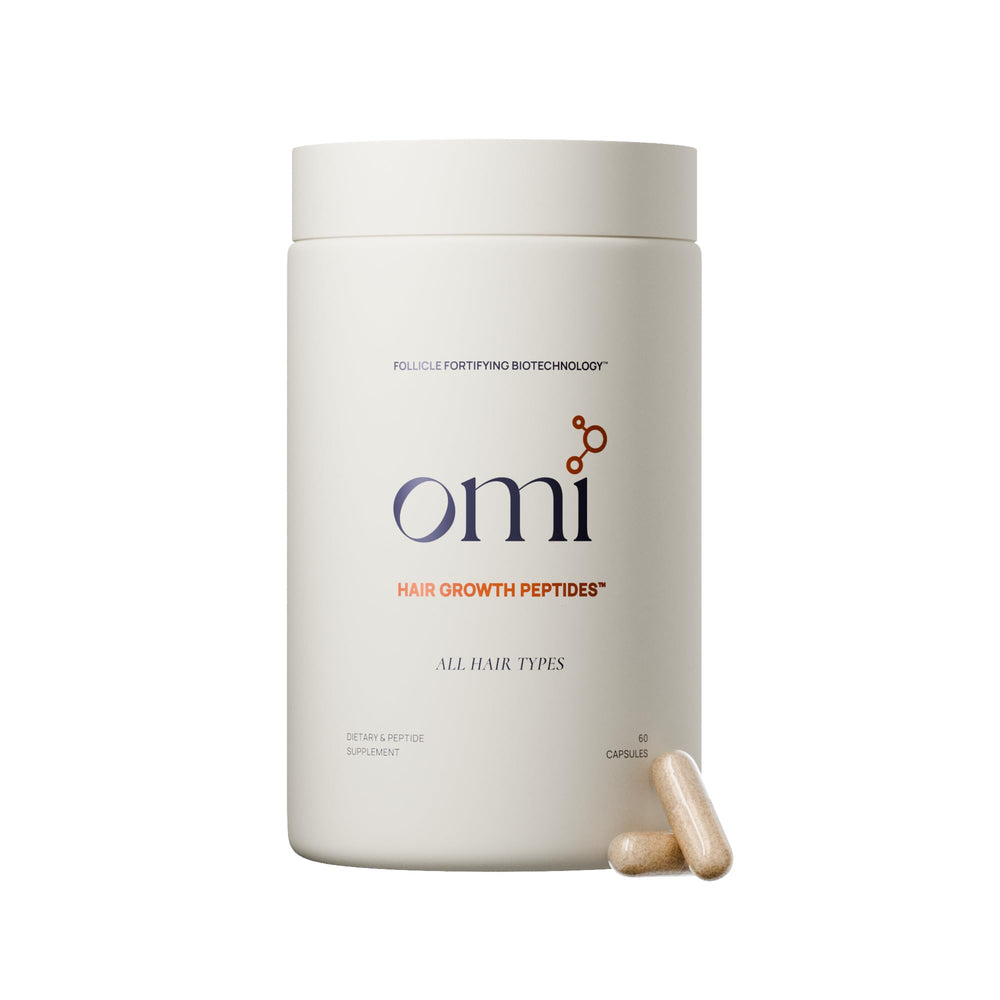 OMI WellBeauty front packaging showing serum bottle and brand benefit