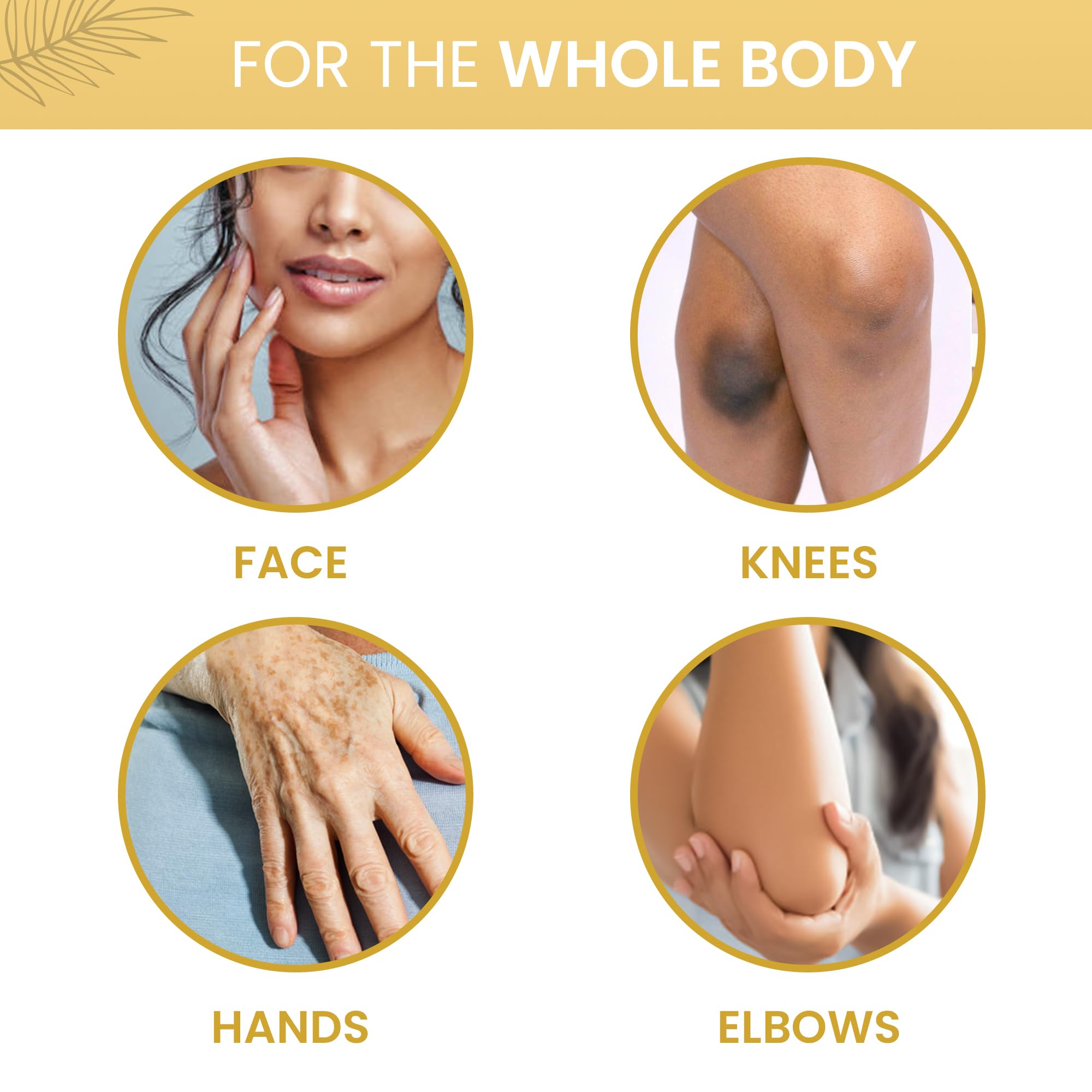 OMIC Lighten-Up applied to hand demonstrating targeted use and visible smoothing benefit