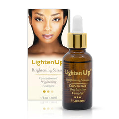 OMIC Lighten-Up front packaging showing bottle and label, promotes trustworthy brightening