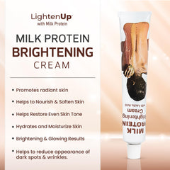 OMIC Lighten-Up shea butter and vitamin C ingredients highlighting nourishing benefits