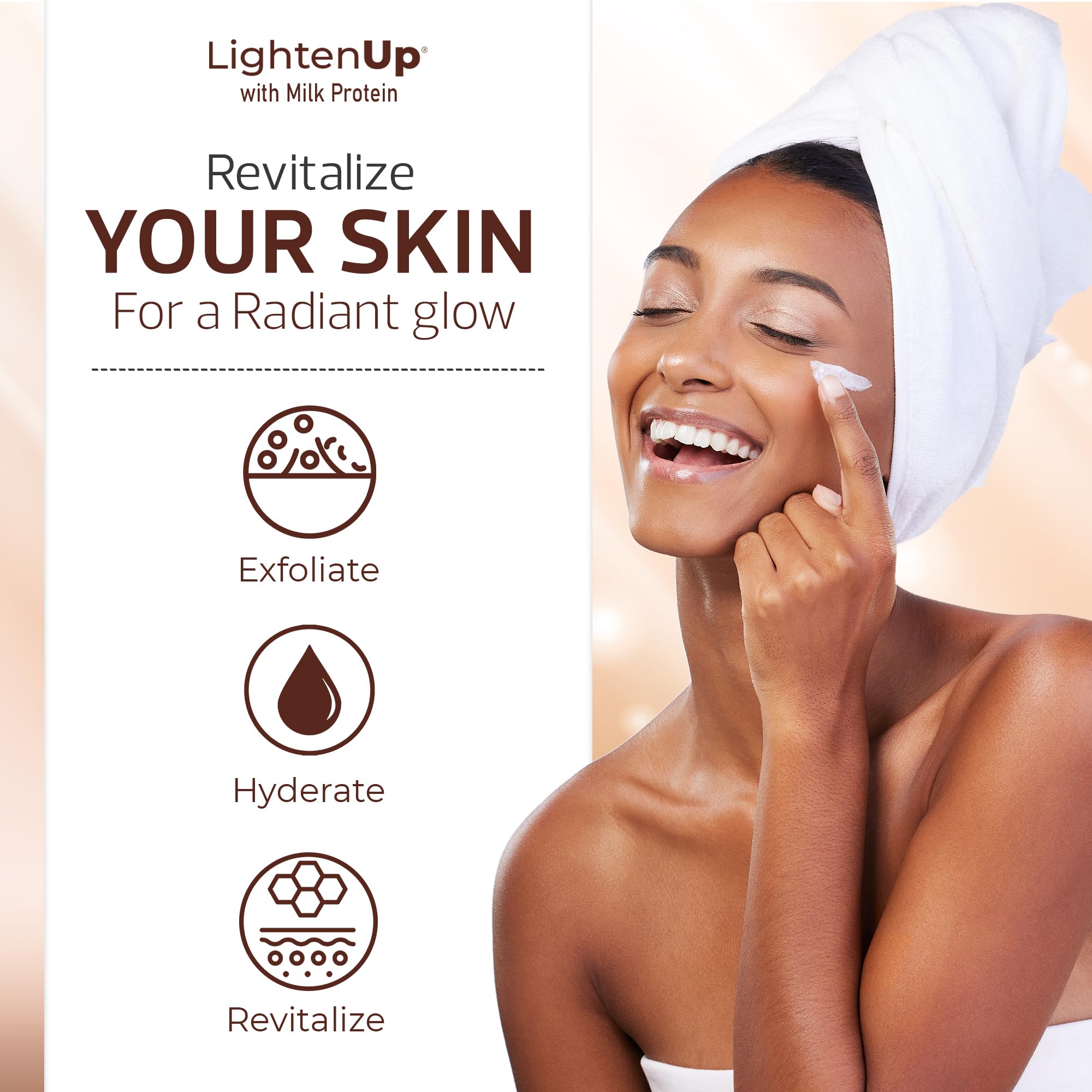 OMIC Lighten-Up product label close-up showing ingredient clarity and guidance