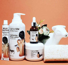 OMIC Lighten-Up on bathroom shelf in lifestyle scene for daily routine