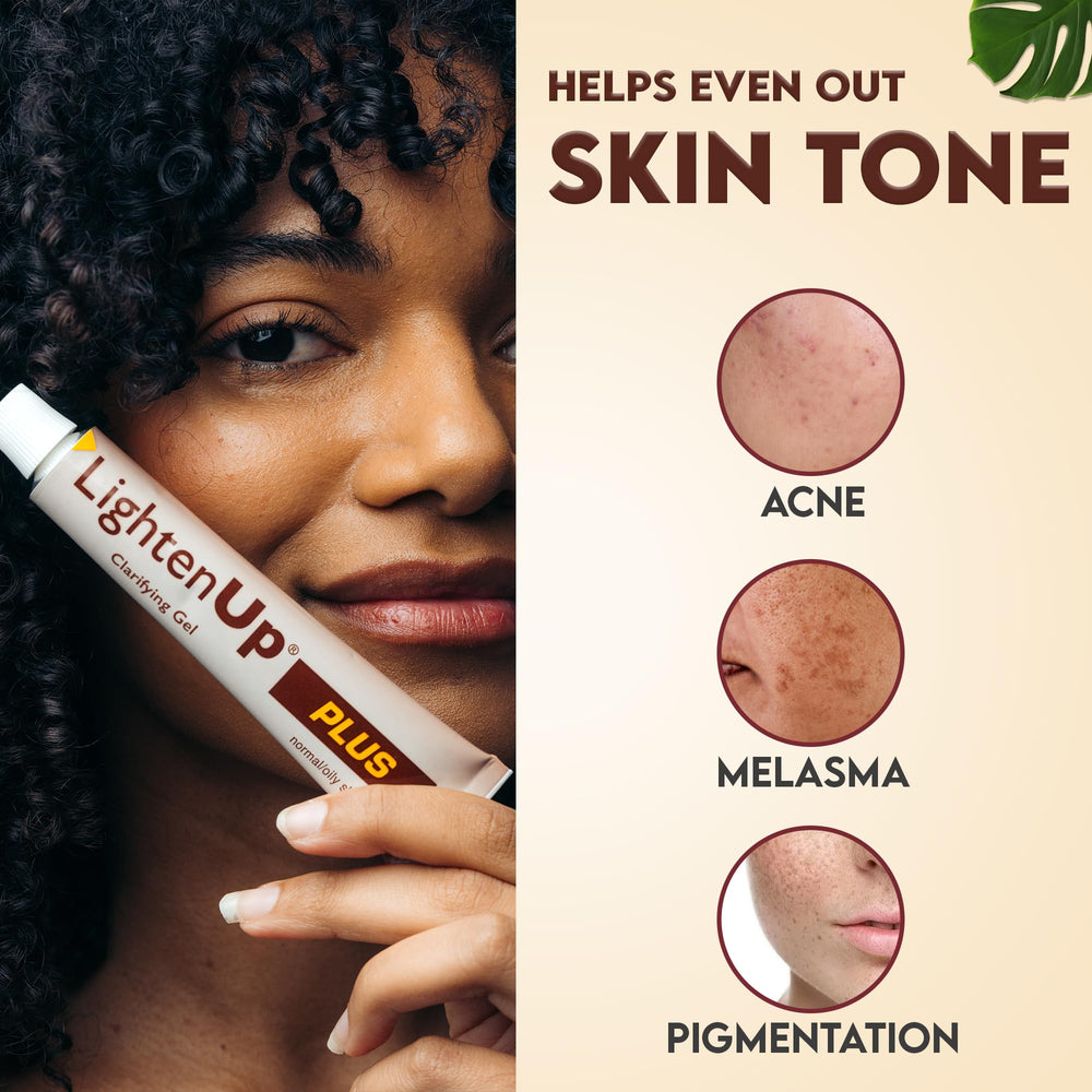 OMIC Lighten-Up packaging label detail emphasizing active ingredients