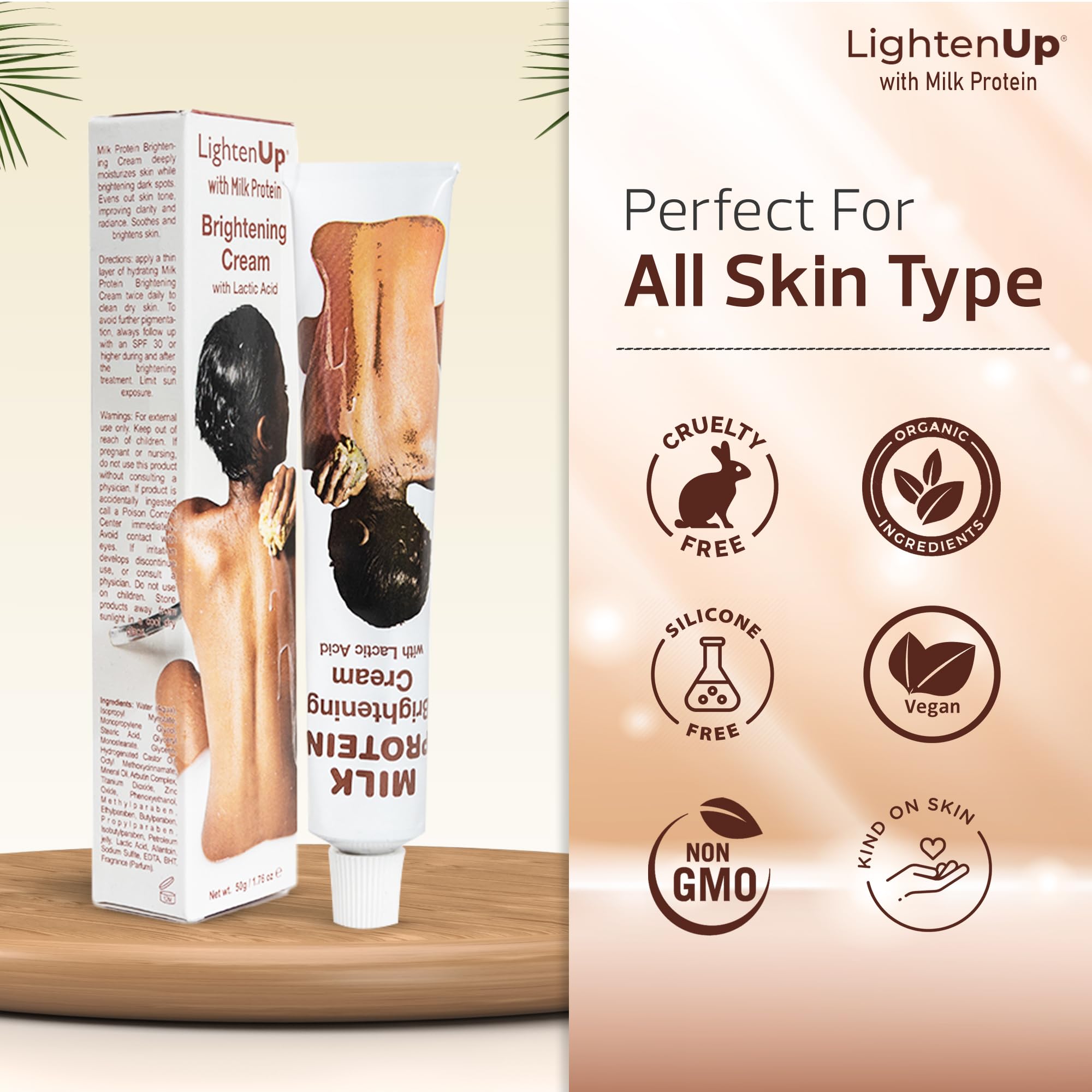 OMIC Lighten-Up next to a ruler to show the 50 ml jar compact travel benefit