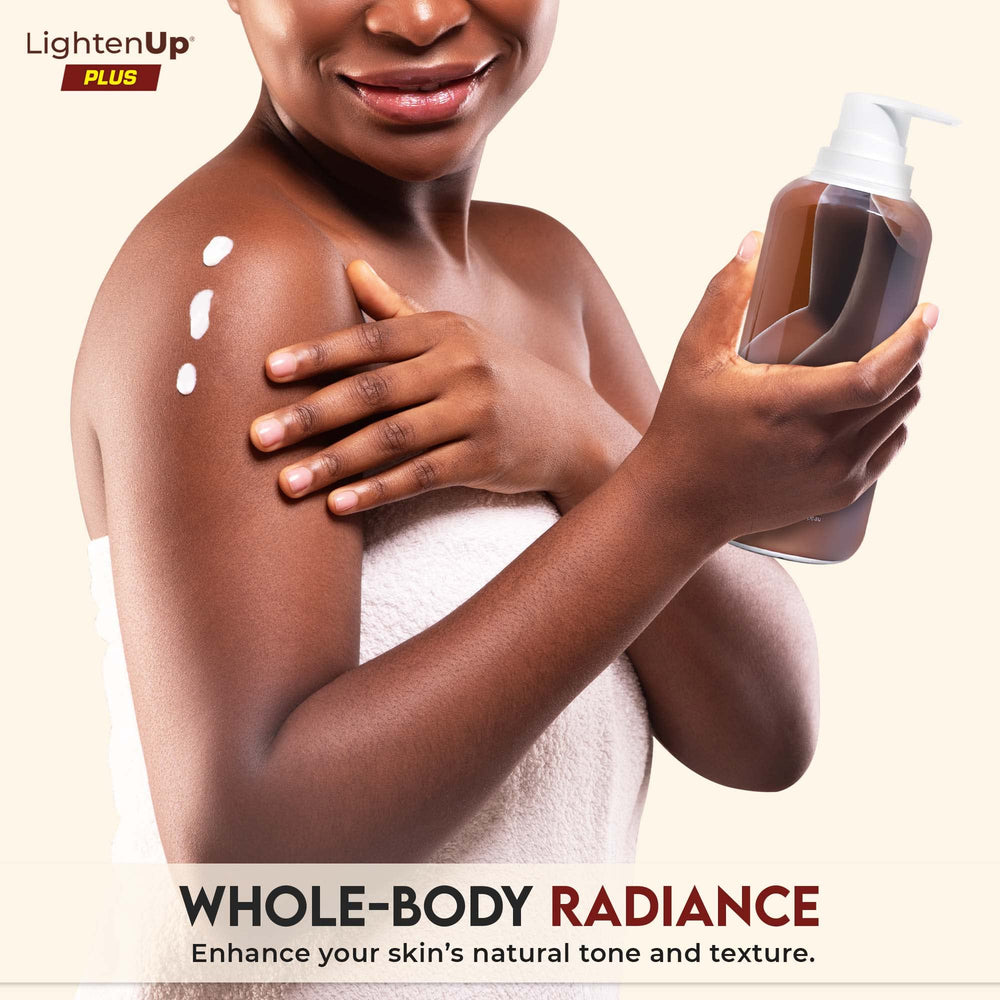 OMIC Lighten-Up creamy lotion texture swatch illustrating smooth absorption