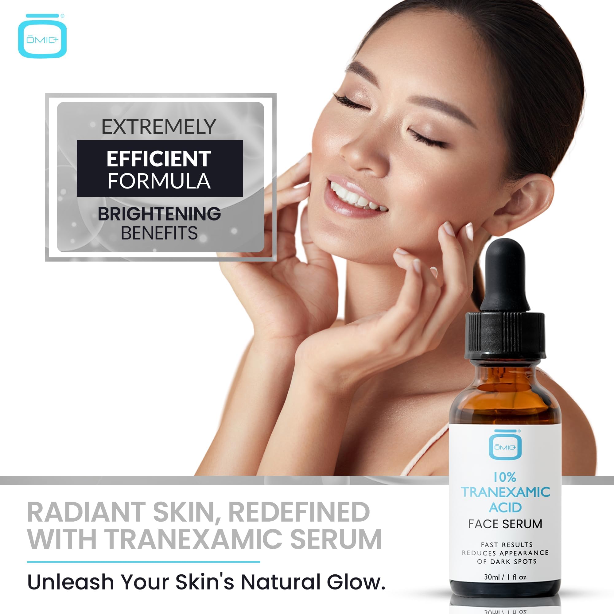OMIC serum application on hand illustrating smooth spread and hydration
