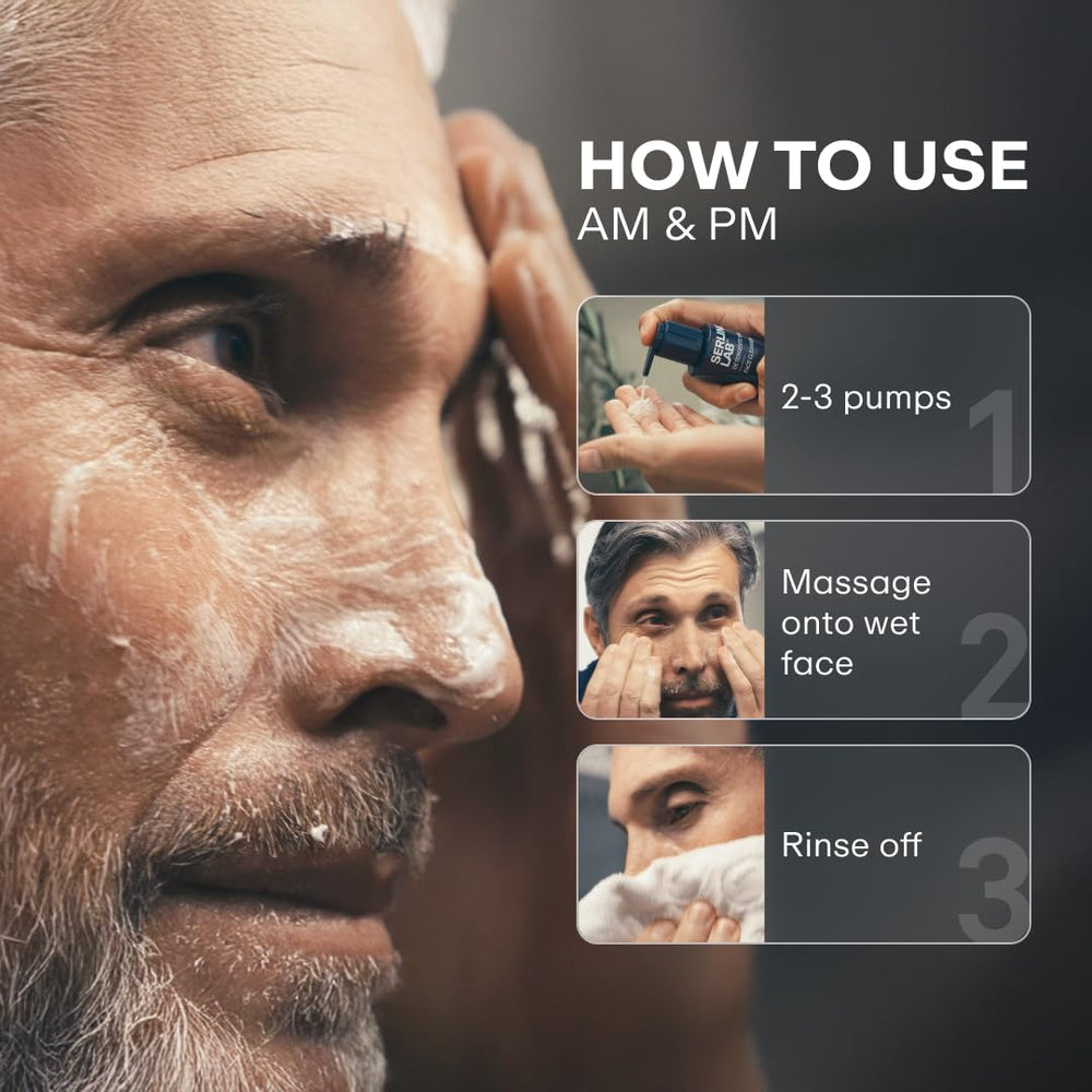Omnis Uomo applied after shaving showing calming effect and reduced irritation