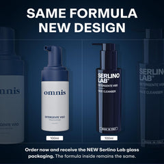 Omnis Uomo pump close-up highlighting convenient dispensing and spill-free use