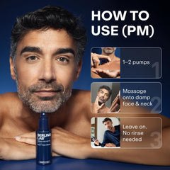 Omnis Uomo SerlinoLab ingredient label showing key actives and clean-formula benefits