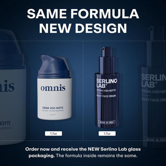 Omnis Uomo SerlinoLab cream texture close-up highlighting smooth, fast-absorbing hydration