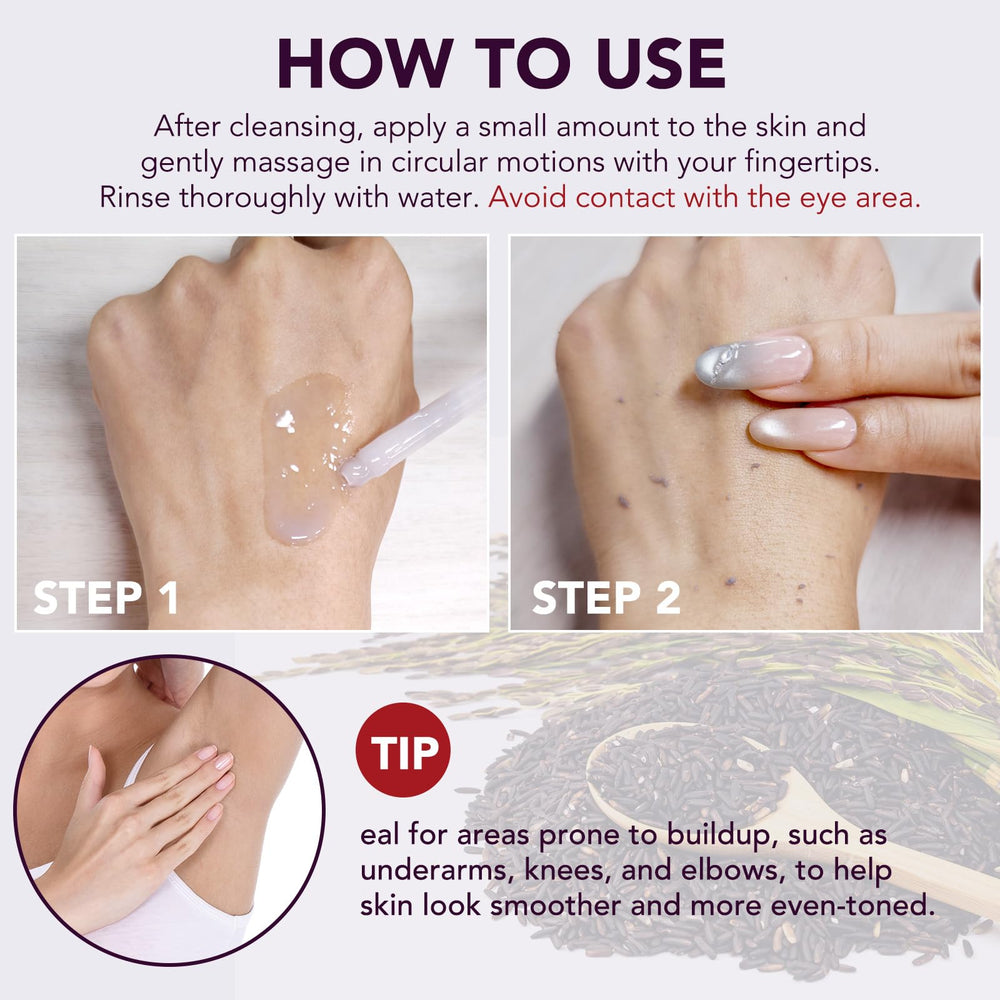 OMZOK product staged in bathroom, suggests routine use and brightening results