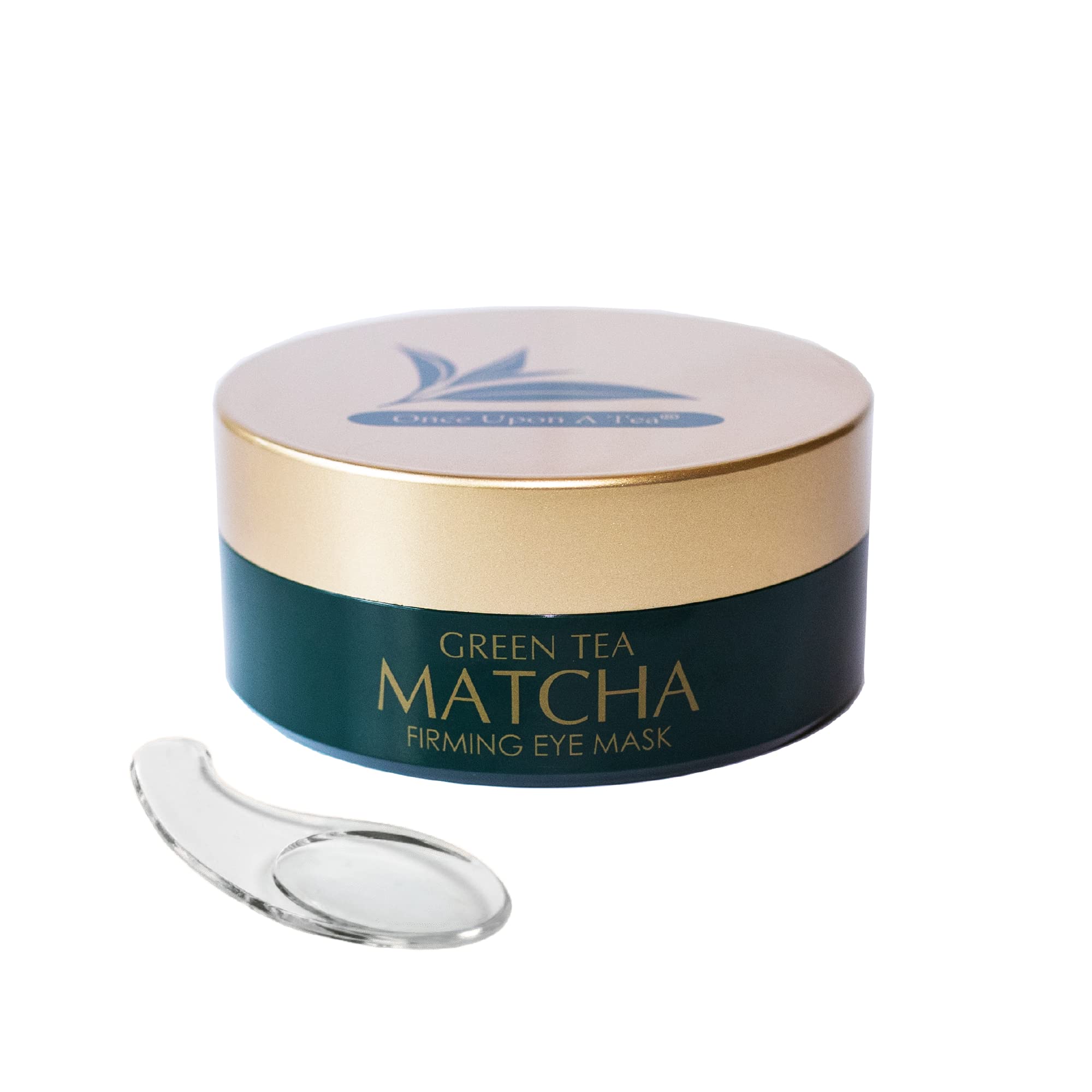 Once Upon A Tea gel patches staged on a vanity for a lifestyle shot showing daily skincare use