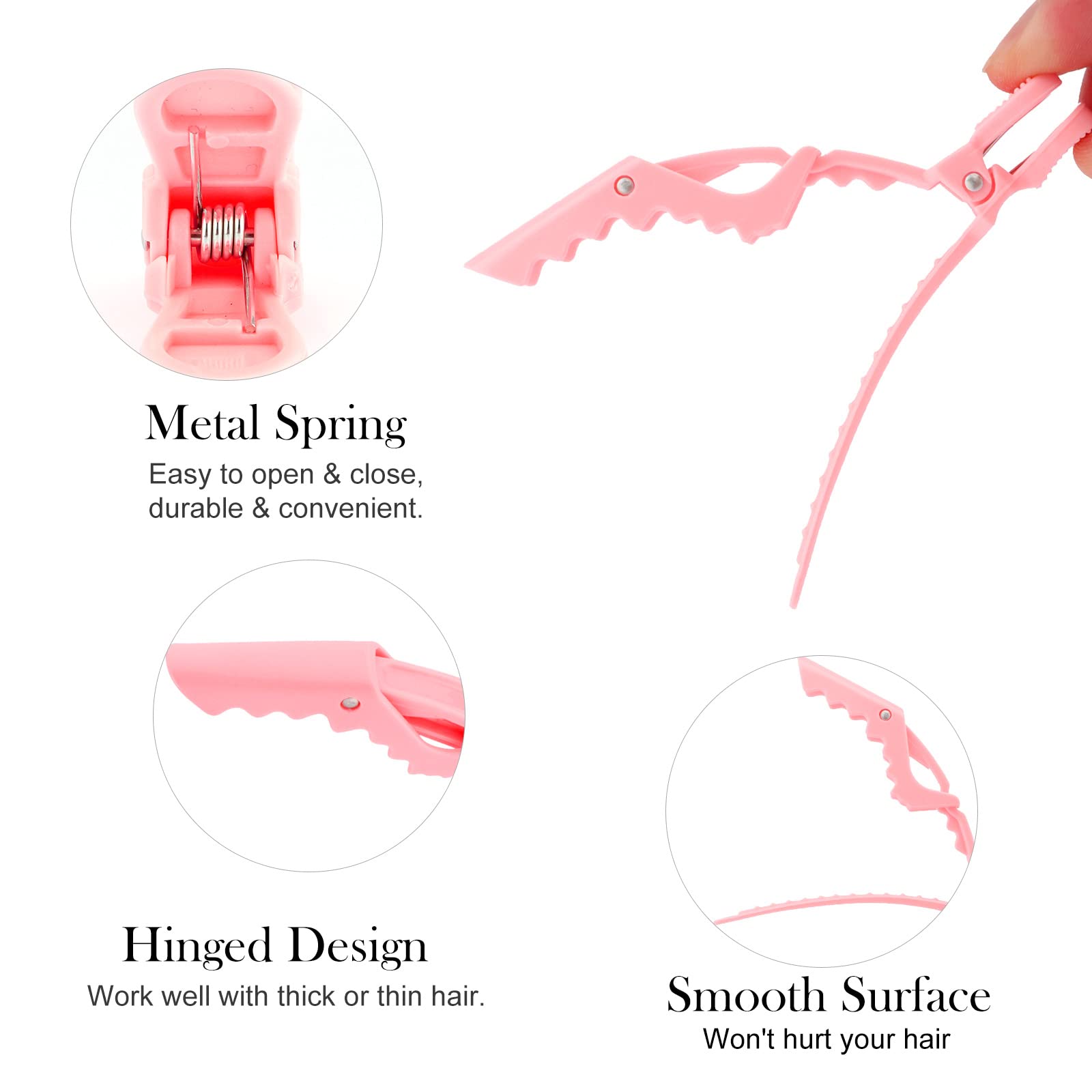 Ondder side profile of a clip illustrating spring and rounded edges for comfort