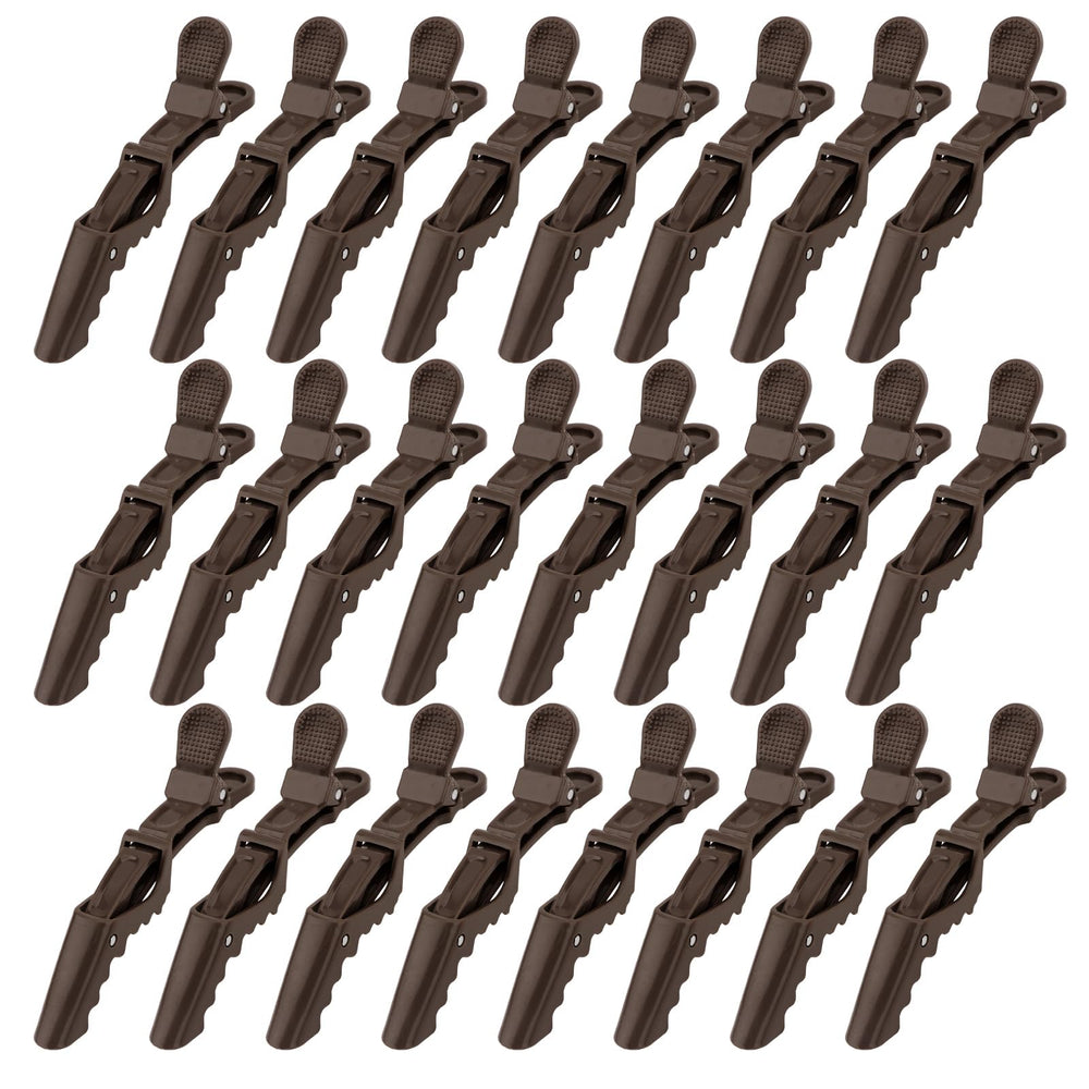 Ondder front pack of 24 dark brown clips showing quantity and color benefits