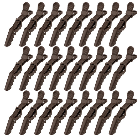 Ondder front pack of 24 dark brown clips showing quantity and color benefits