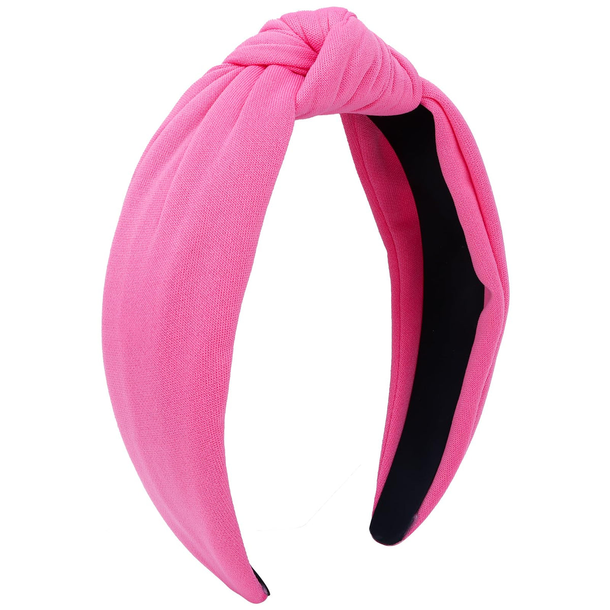 Ondder pink headband front view showing shape and wide fit for polished looks