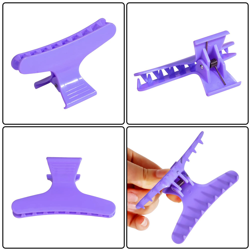 Ondder clamp securing foil and hair during coloring to prevent slippage