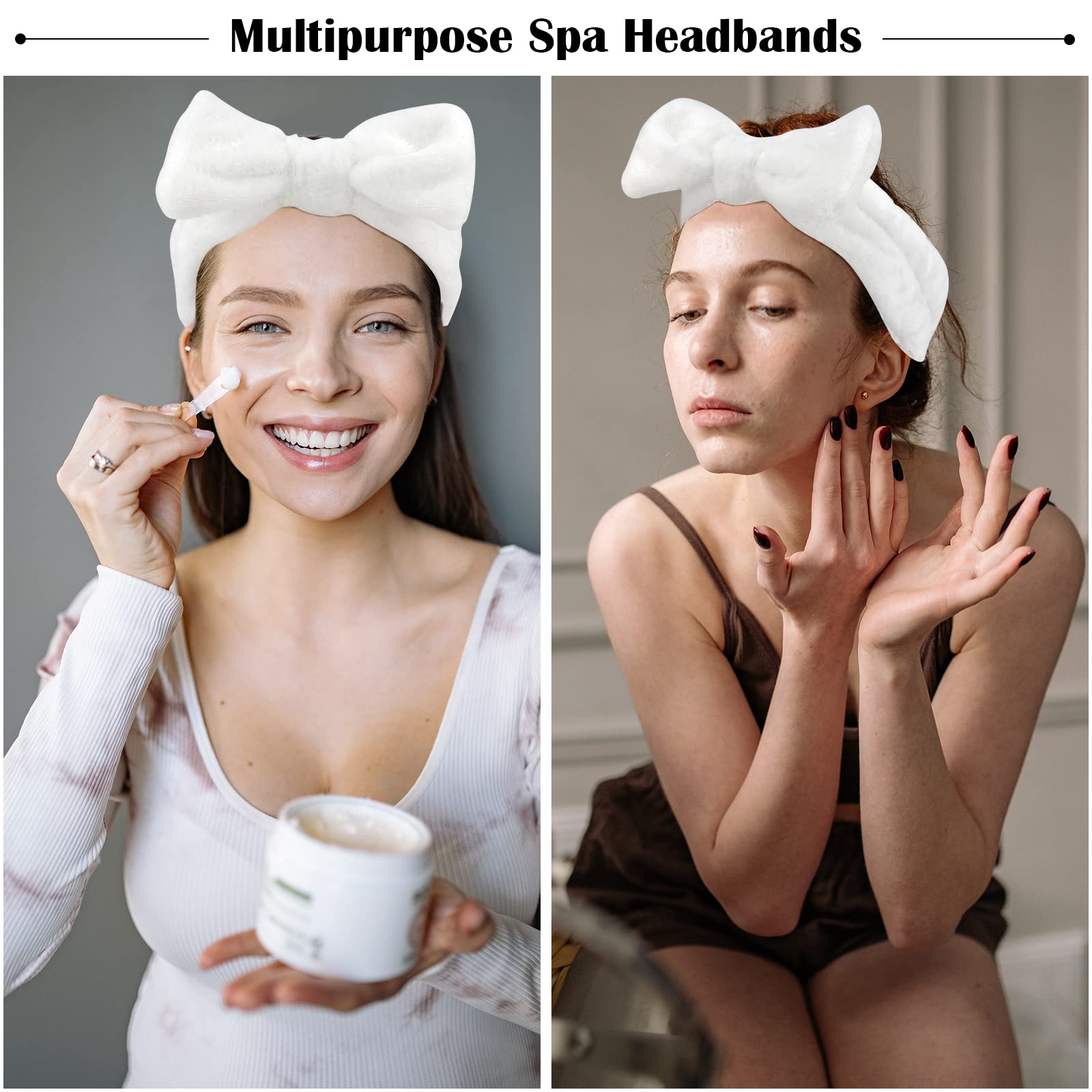 Ondder headband in use while washing face keeping hair fully out of the way