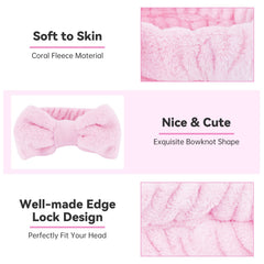 Ondder headband in use while washing face keeps hair away and clean
