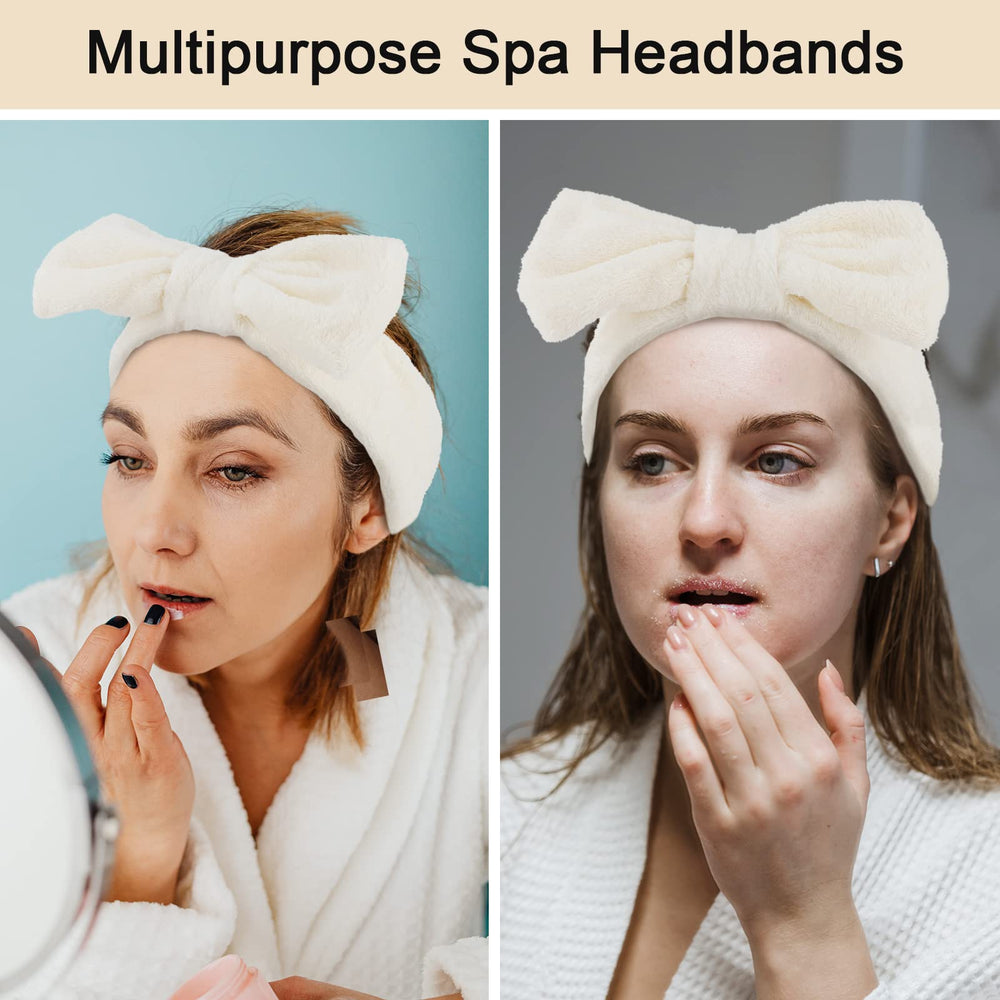 Ondder headband in use while washing face demonstrating secure hold and hands-free convenience