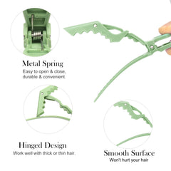 Ondder clip open view showing toothed grip securing a hair section for precision