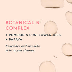 One Love Organics removing foundation from skin demonstrating fast, thorough cleansing benefit