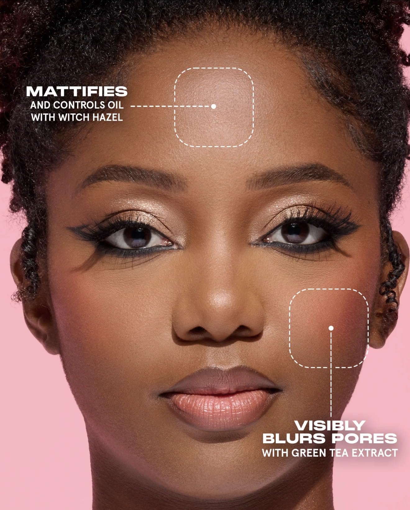 One Size with green tea and witch hazel botanicals emphasizing pore-refining benefit