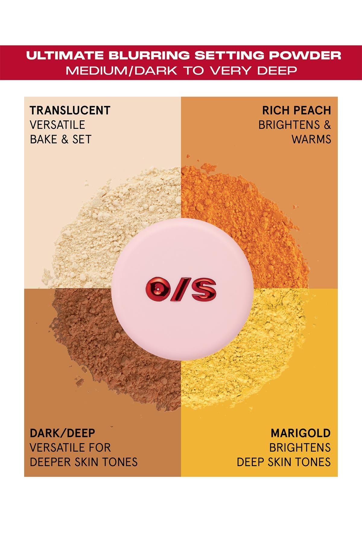 ONE/SIZE brush applying powder demonstrating matte finish and oil control