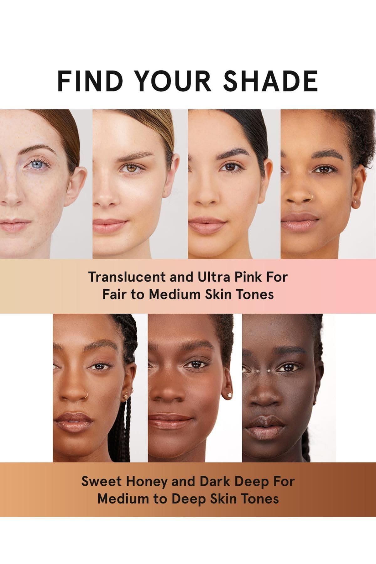 ONE/SIZE before and after face view showing reduced shine and refined pores