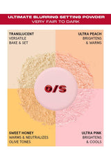 ONE/SIZE powder texture close-up highlighting silky microspheres for blurring