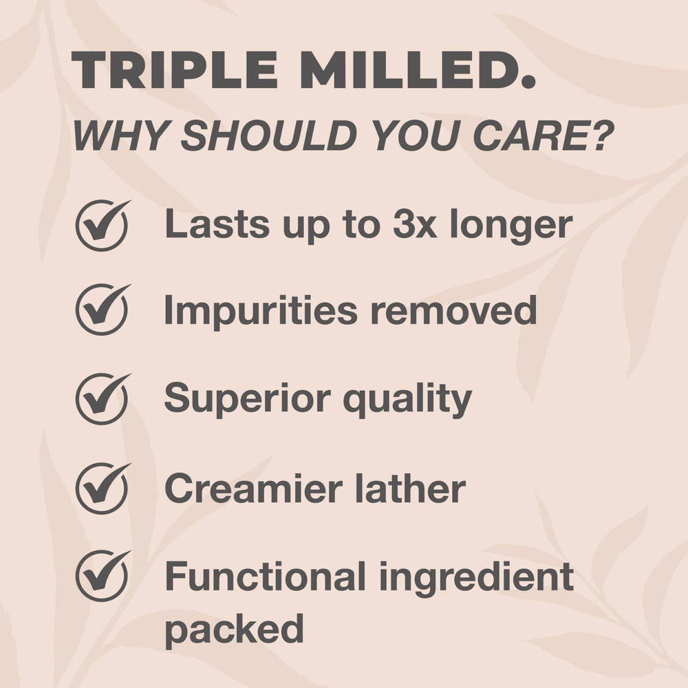 Detailed label view of One With Nature bar listing minerals like magnesium and zinc