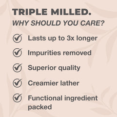 Detailed label view of One With Nature bar listing minerals like magnesium and zinc