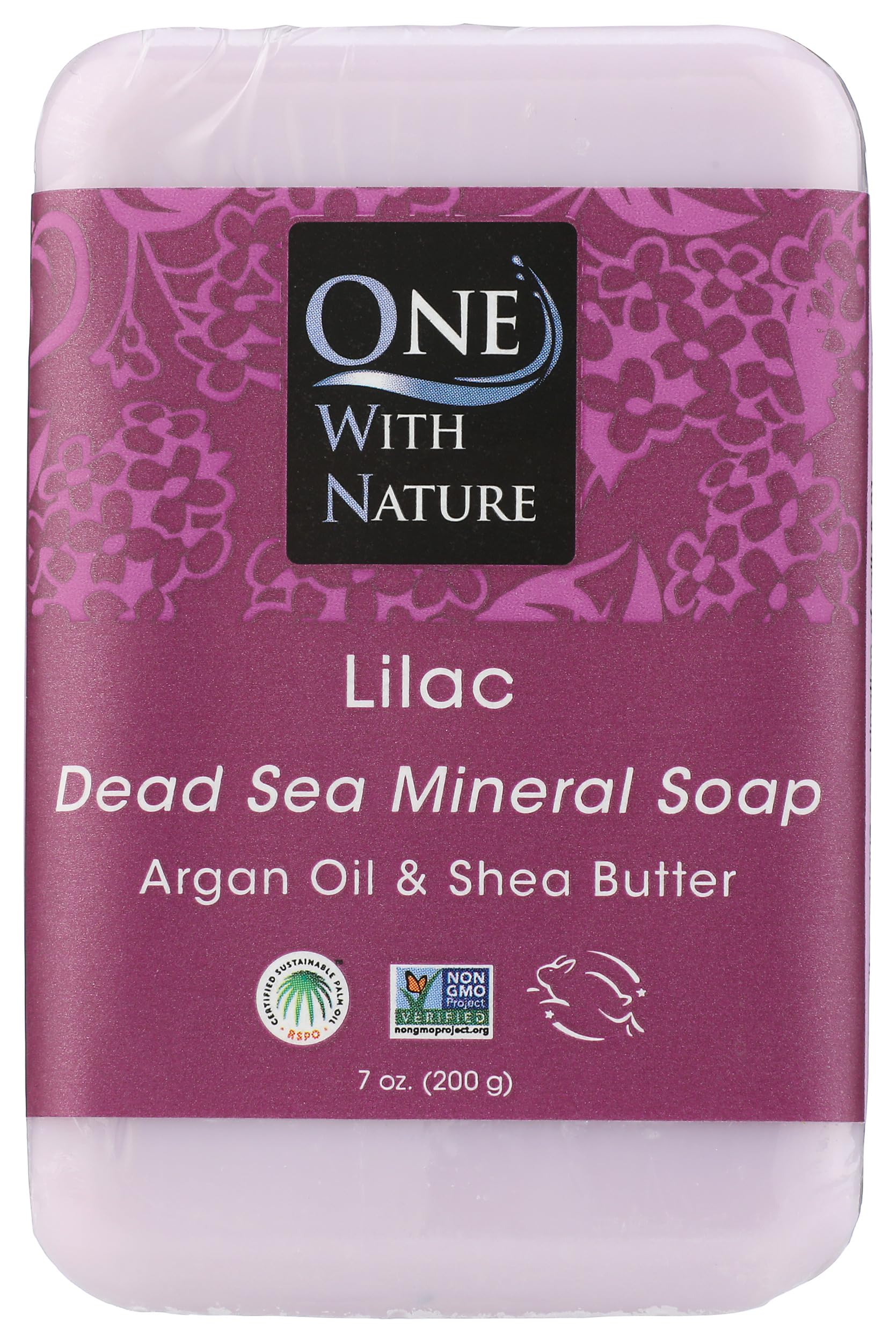 One With Nature front packaging showing lilac soap and benefits