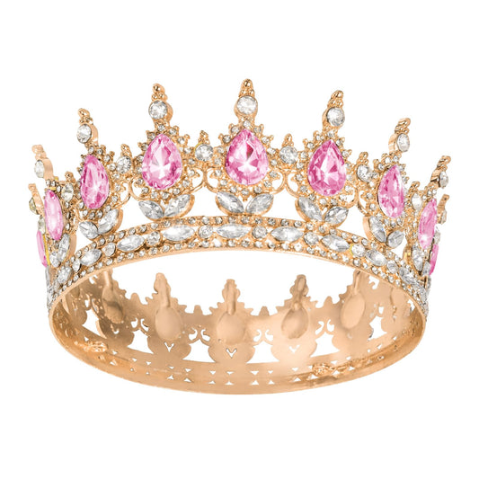 Onedor crown front view showing rose-gold shine and regal silhouette for elegant photos