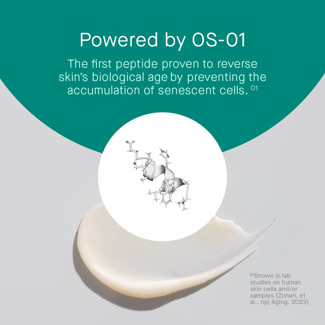 oneskin pump dispenser close-up emphasizing precise dosing benefit