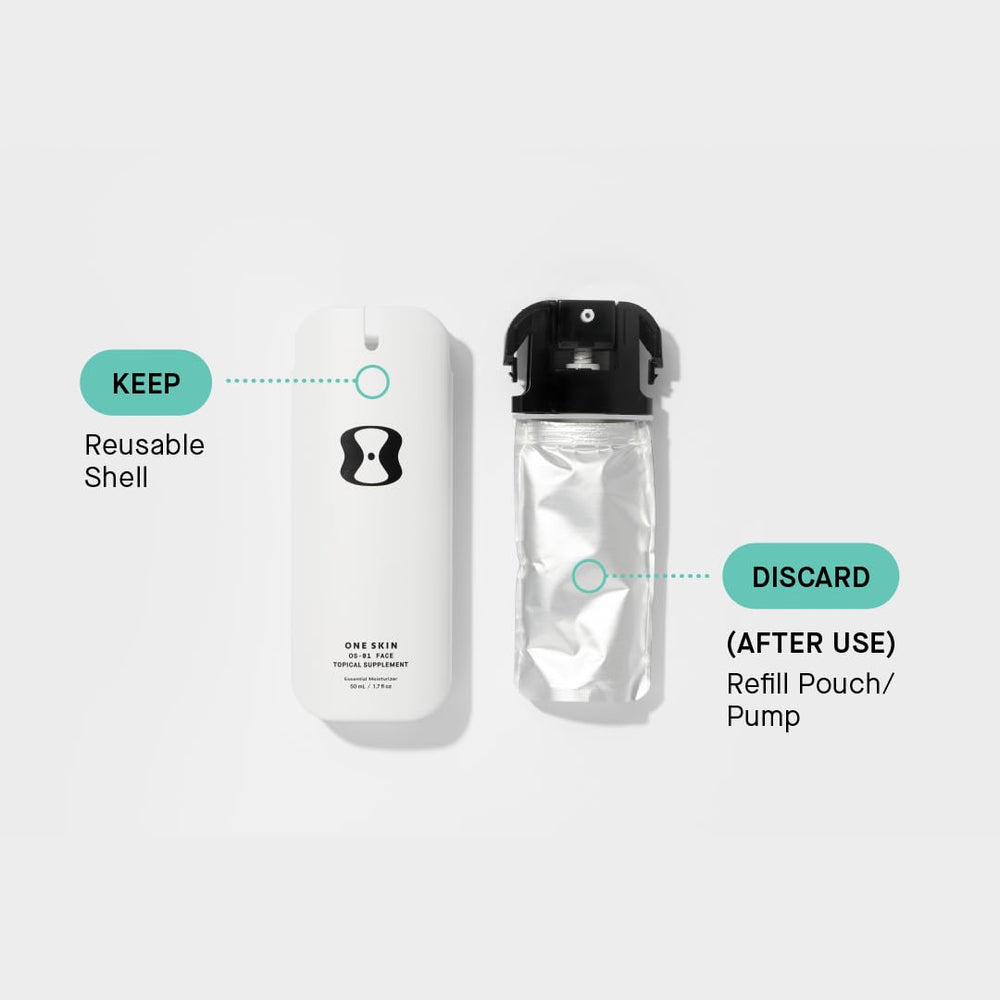 Clinical results badge for OneSkin showing study-backed efficacy and confidence benefit