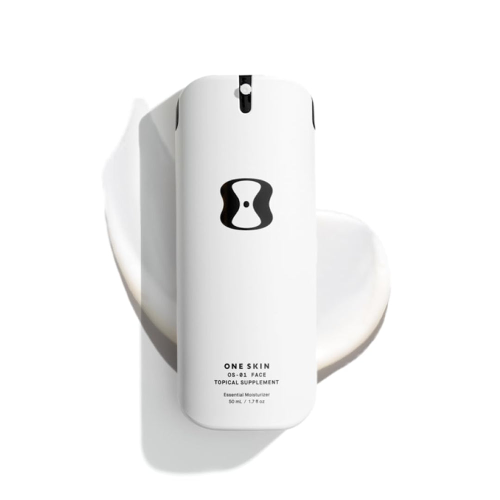 OneSkin FACE front jar showing clean design and daily peptide moisturizer benefit